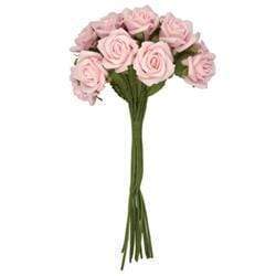AussieSuperStore Art & Craft Essentials Pink Foam Rose with 12 Head (in 8 colors) Foam Rose with 12 Head | Artificial Craft Flower Party Decoration 9323823117306 RBF13PK